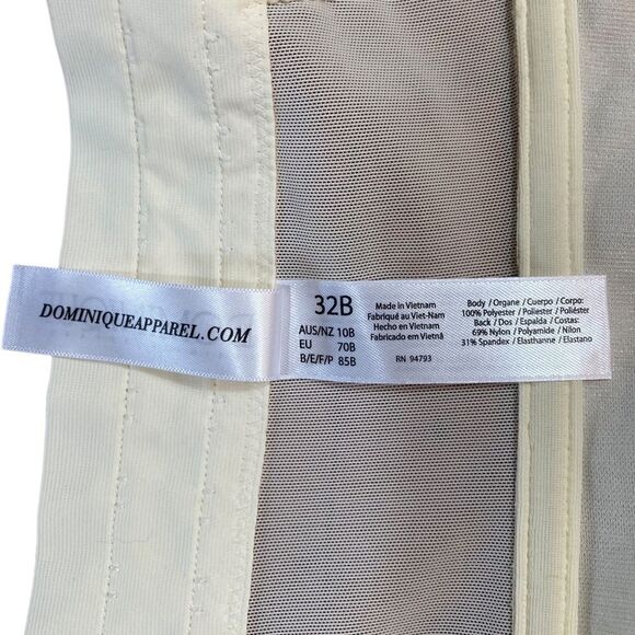 Dominique Apparel Juliet Underwire Ivory Bustier, Size 32B, NWT - Picture 7 of 7